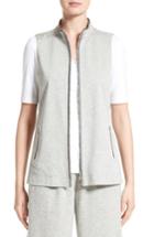 Women's Lafayette 148 New York Cotton Vest, Size - Grey