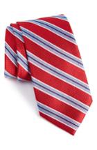 Men's Nordstrom Men's Shop Classic Stripe Silk Tie, Size - Red