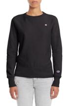 Women's Champion Reverse Weave French Terry Crewneck Sweatshirt - Black