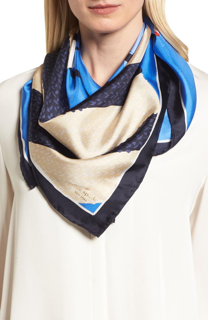 Women's Kate Spade New York Purse Print Square Silk Scarf