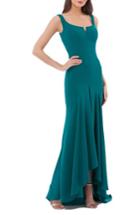Women's Carmen Marc Valvo Infusion Crepe High/low Gown