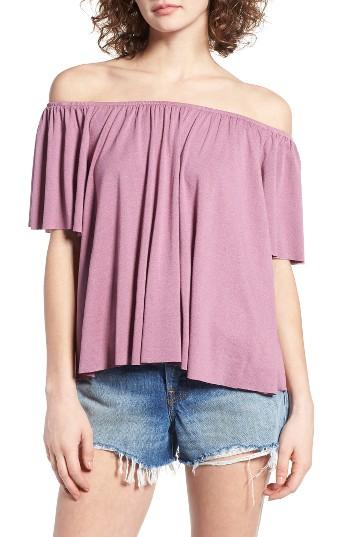 Women's Bp. Off The Shoulder Top, Size - Purple