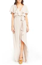 Women's Show Me Your Mumu Audrey Ruffle Wrap Front Gown - Beige