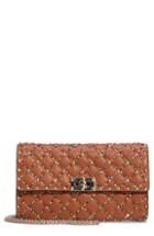 Valentino Garavani Spike. It Beaded Leather Shoulder Bag - Brown