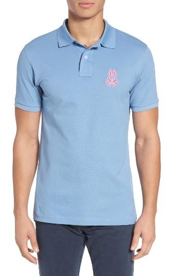 Men's Psycho Bunny Alto Bunny Polo (s) - Blue