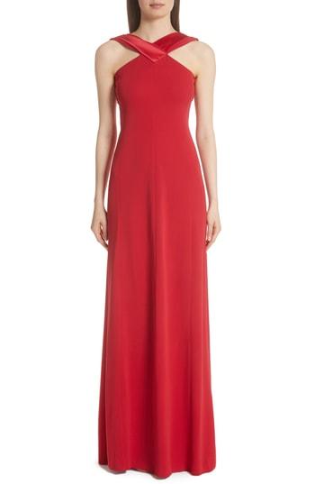 Women's Emporio Armani Satin Neck Gown Us / 36 It - Red