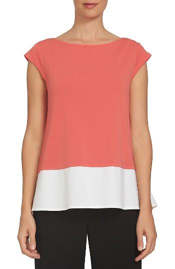 Women's Cece Mixed Media Top