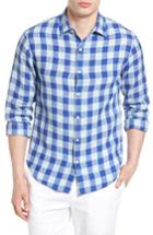 Men's Bonobos Slim Fit Check Linen Sport Shirt