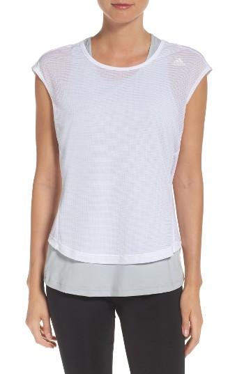 Women's Adidas Supernova Tko Two-layer Tee - White