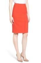 Women's Boss Vadama Ponte Knit Pencil Skirt - Orange