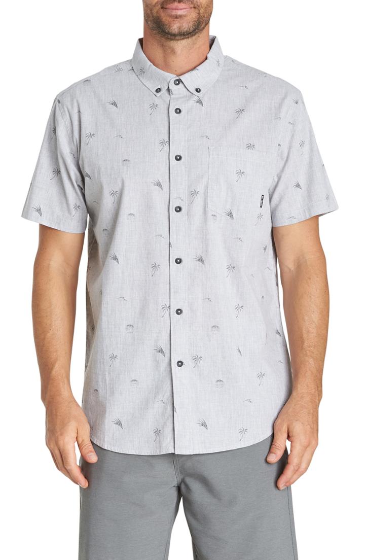 Men's Billabong Sundays Mini Short Sleeve Woven Shirt - Beige