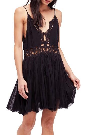 Women's Free People Ilektra Lace Minidress - Black