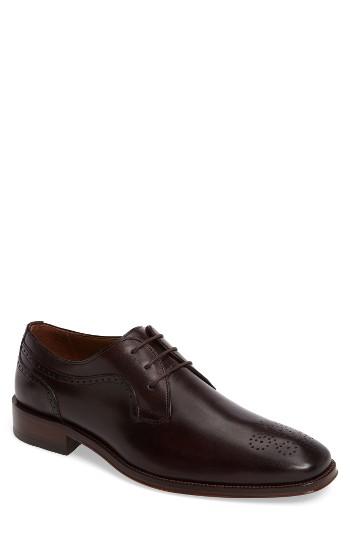 Men's Johnston & Murphy Boydstun Medallion Toe Derby M - Brown