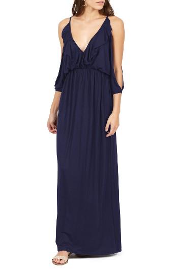 Women's Delacy Nia Cold Shoulder Maxi Dress - Blue
