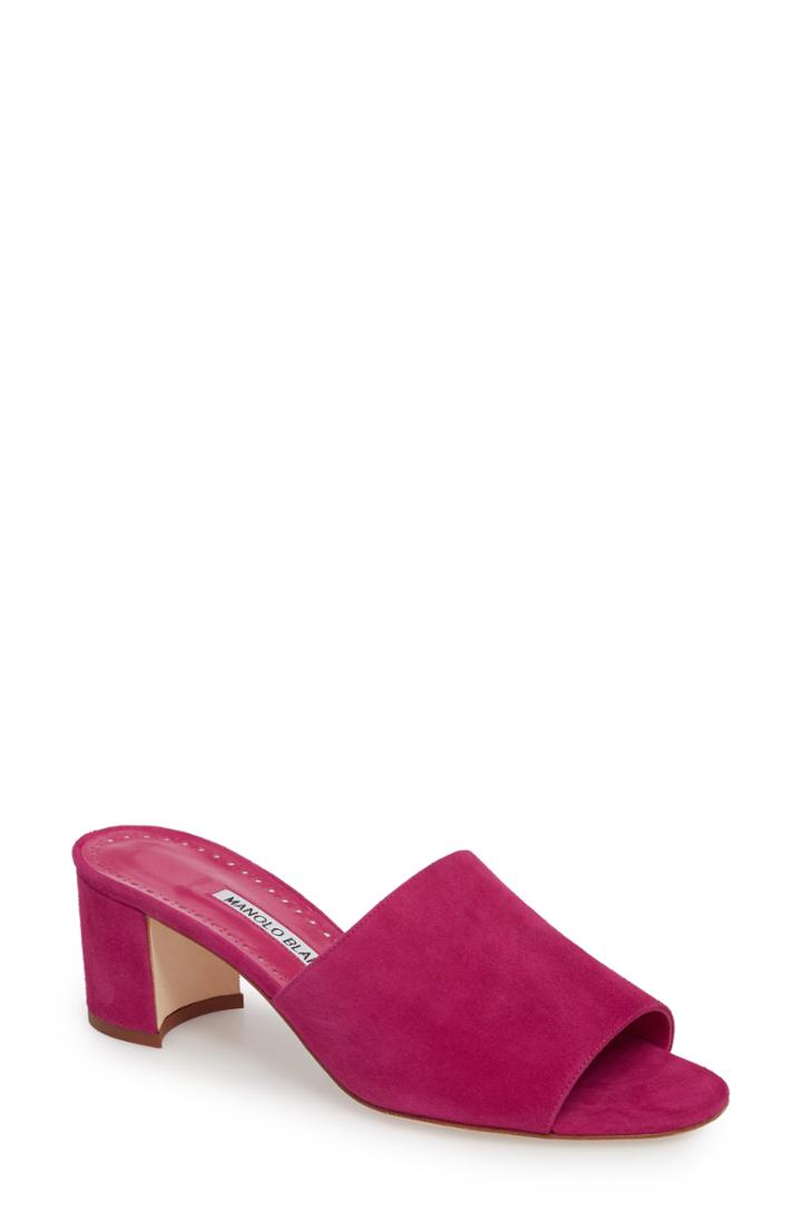 Women's Manolo Blahnik Rapallato Slide Sandal .5us / 35.5eu - Pink
