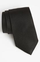 Men's David Donahue Woven Silk Tie, Size X-long - Black