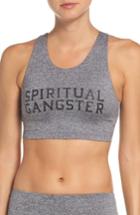 Women's Spiritual Gangster Varsity Crop Top - Grey