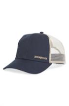 Men's Patagonia Text Logo Trucker Hat - Blue
