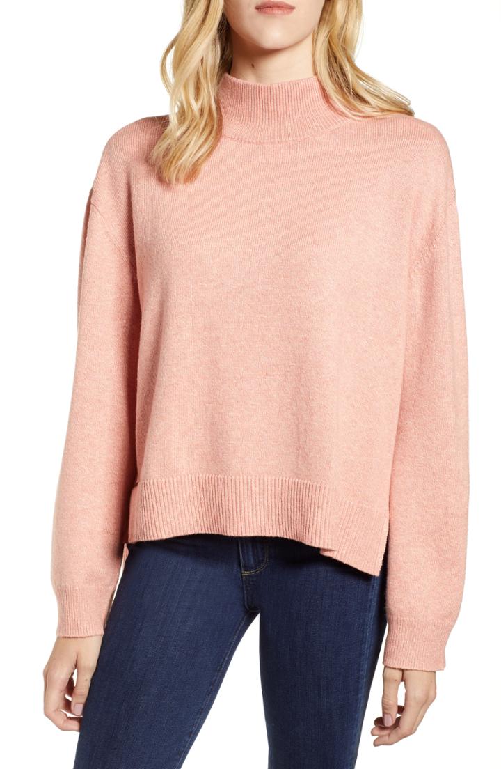 Women's Chelsea28 Tie Back Cotton Blend Sweater, Size - Pink