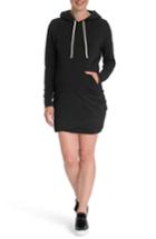Women's Bun Maternity Cozy Maternity/nursing Hooded Dress - Black