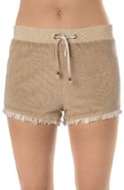 Women's Ragdoll Terry Lounge Shorts - Beige