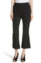 Women's Cinq A Sept Yael Ruffle Trim Crop Flare Pants - Black