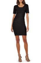 Women's Michael Stars Ruched Body-con Dress - Black