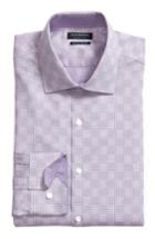 Men's Tailorbyrd Haper Trim Fit Plaid Dress Shirt .5 - 32/33 - Purple