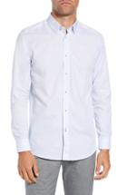 Men's Ted Baker London Myll Slim Fit Jacquard Sport Shirt (m) - White