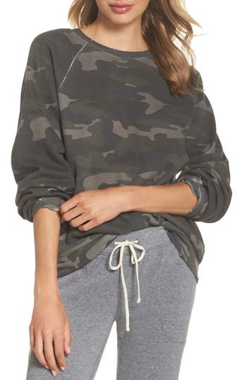 Women's Ragdoll Camo Oversize Sweatshirt - Green