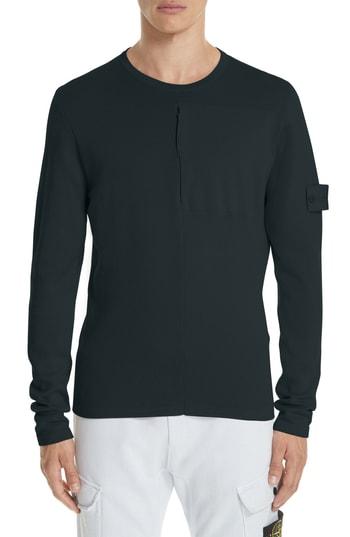 Men's Stone Island Cotton Sweater - Black
