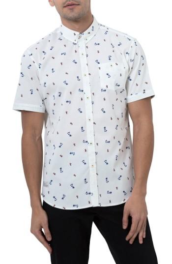 Men's 7 Diamonds Sweet Tides Hula Girl Woven Shirt