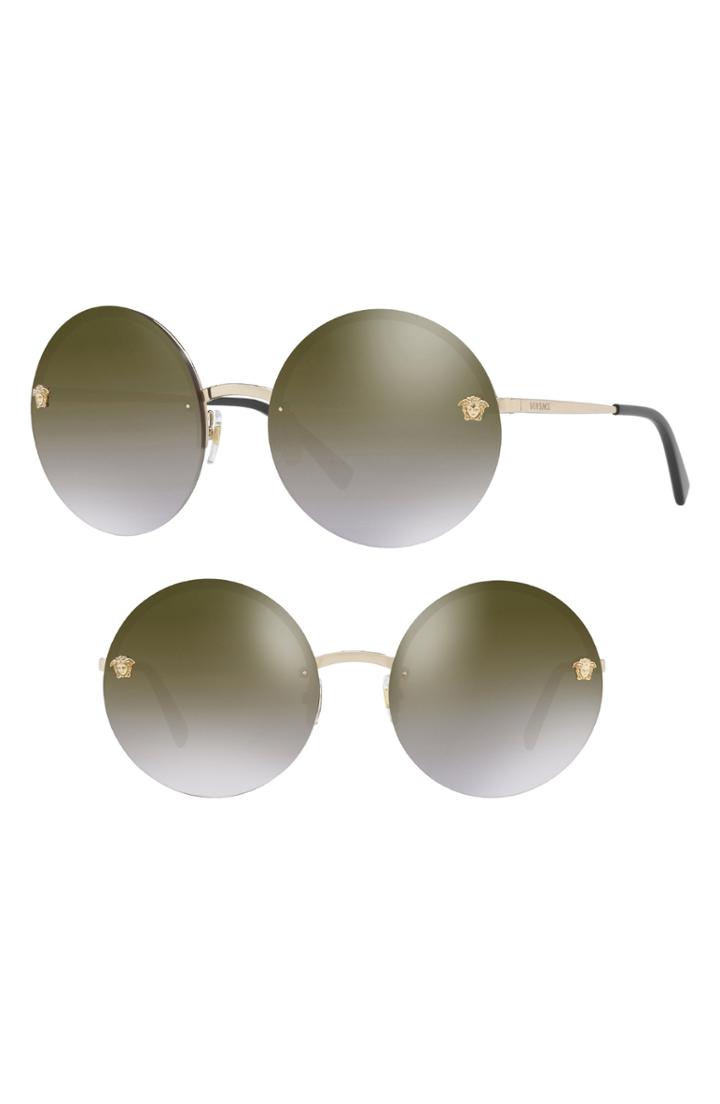 Women's Versace Medusa Logo 59mm Large Round Sunglasses -