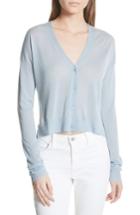 Women's Theory Hanelee Featherweight Cashmere Cardigan, Size - Blue