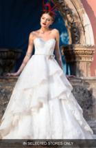 Women's Watters Alejandra Beaded Silk Tulle Strapless Ballgown, Size In Store Only - Ivory