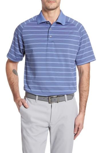 Men's Swc Raglan Stripe Jersey Polo, Size - Blue