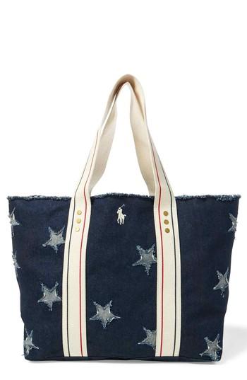 Polo Ralph Lauren Flag Canvas Tote - Blue