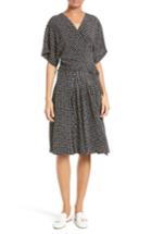 Women's Diane Von Furstenberg Polka Dot Silk D-ring Wrap Dress