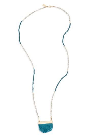 Women's Canvas Bar Tassel Necklace