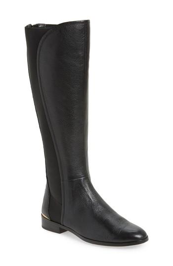 Women's Louise Et Cie Vallery Elastic Back Knee High Boot .5 M - Black