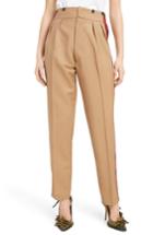 Women's N Degree21 Check Side Stripe Mohair & Wool Blend Trousers Us / 38 It - Beige