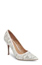 Women's Linea Paolo Piper Perforated Pointy Toe Pump .5 M - White