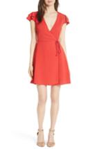 Women's Alice + Olivia Doralee Flutter Sleeve Wrap Dress - Red