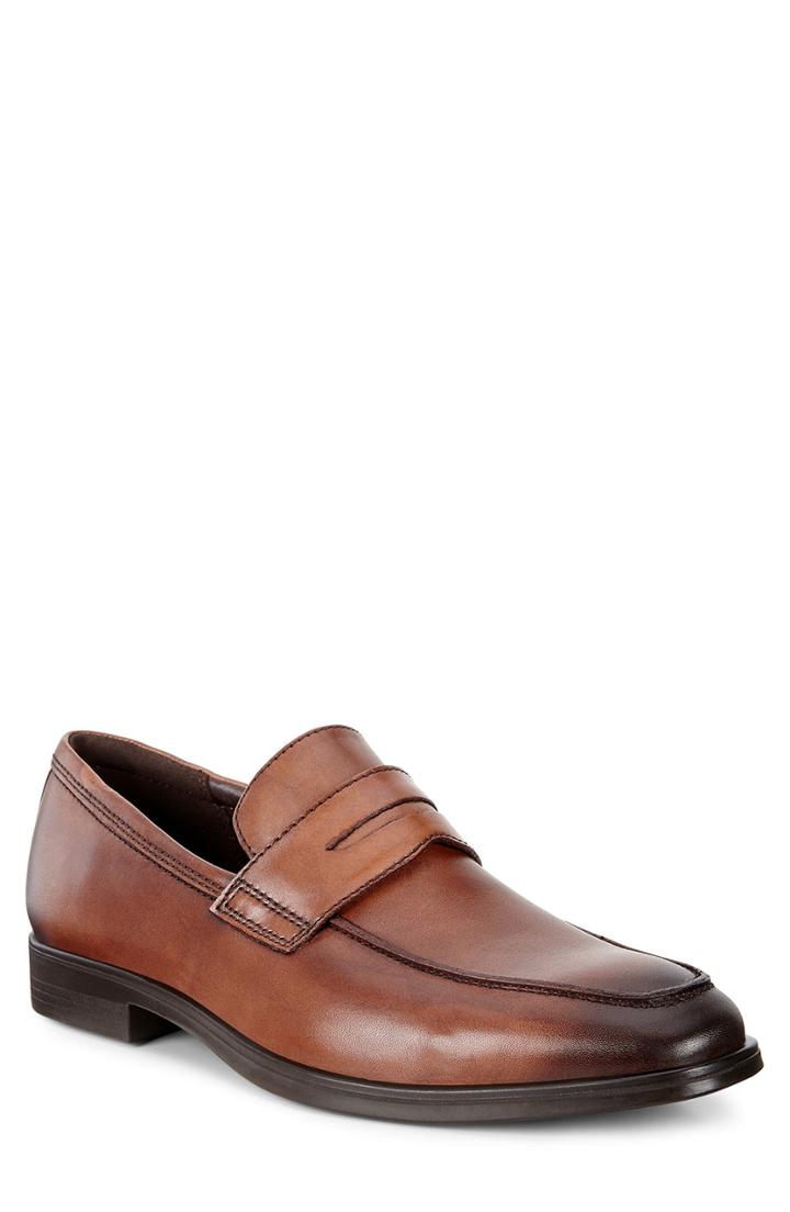 Men's Ecco Melbourne Penny Loafer -7.5us / 41eu - Brown