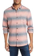Men's Surfside Supply Brushed Stripe Sport Shirt, Size - Orange