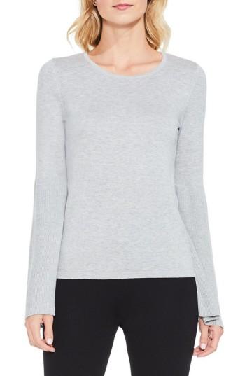 Women's Vince Camuto Ribbed Bell Sleeve Sweater - Grey