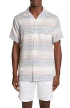 Men's Onia Americana Stripe Woven Camp Shirt - None