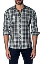 Men's Jared Lang Slim Fit Plaid Sport Shirt - Grey