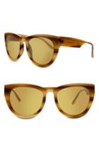 Women's Smoke X Mirrors Runaround Sue 60mm Cat Eye Sunglasses - Milky Tortoise/ Gold Mirror
