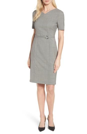 Women's Boss Davilla Stretch Wool Sheath Dress - Blue